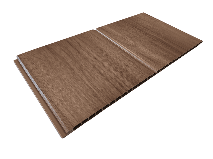 Indoor PVC VJ Wall and Ceiling Lining Board - 300mm x 9mm x 2.7m - Spotted Gum