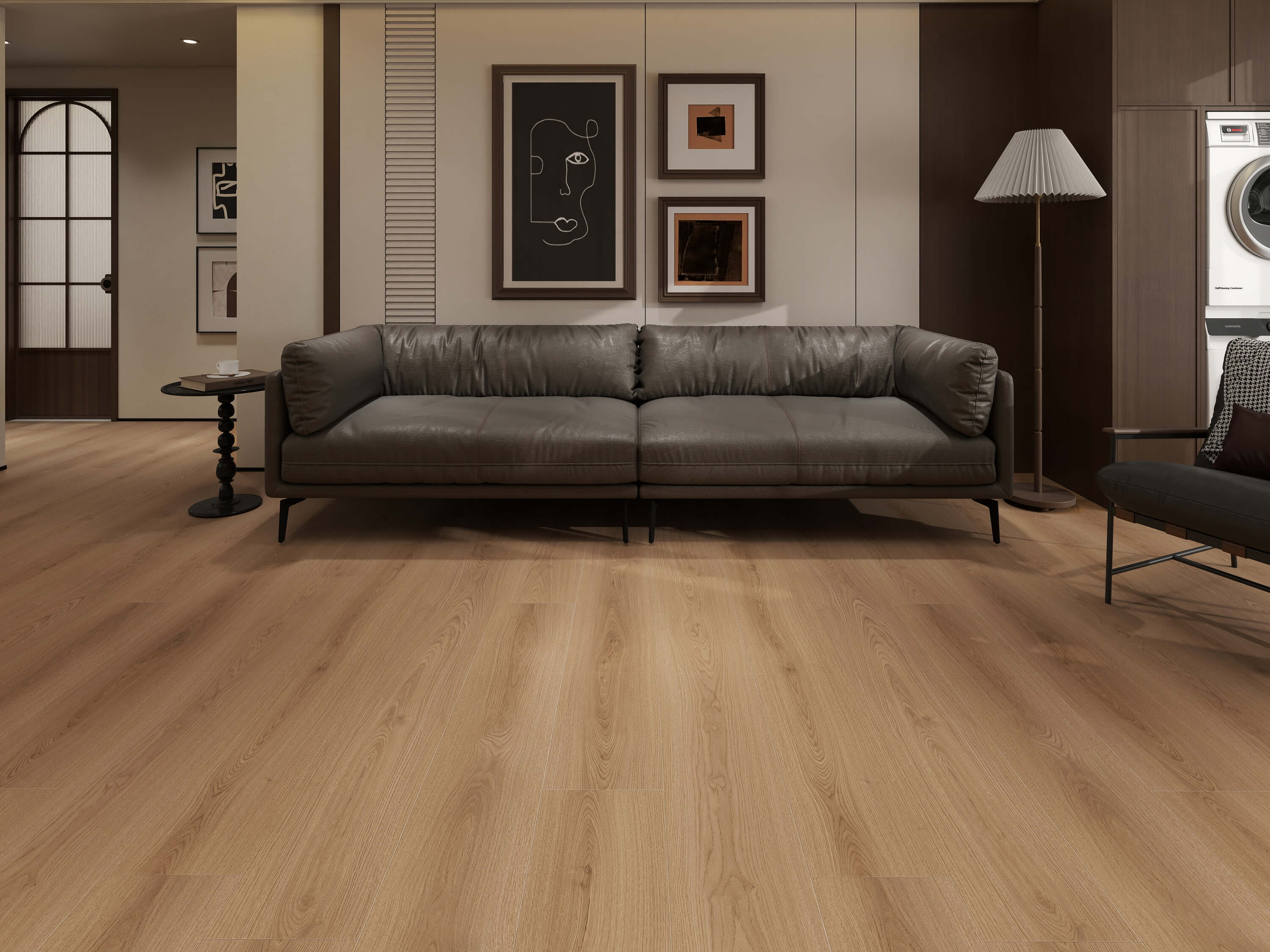 222 - non repeted pattern in 7.3 sqm - 10+2mm Waterproof Laminate Flooring IXPE underlay attached - 1.814 sqm / carton