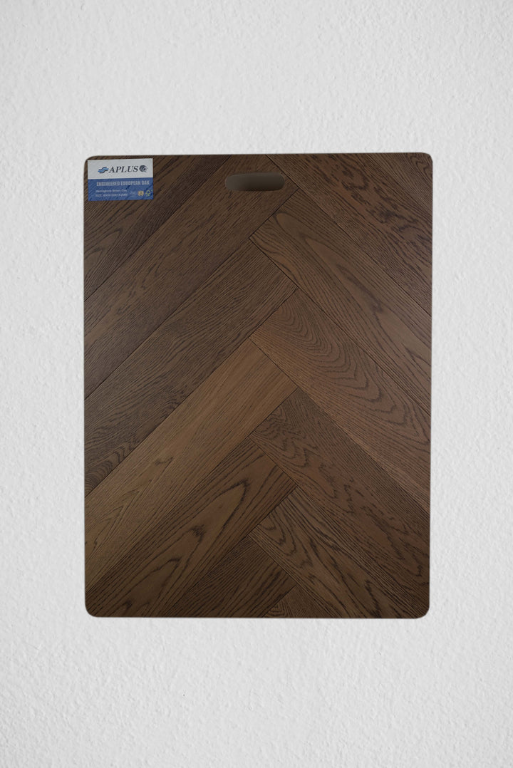 14mm 2.016sqm Herringbone Brown Oak Engineered Timber Flooring