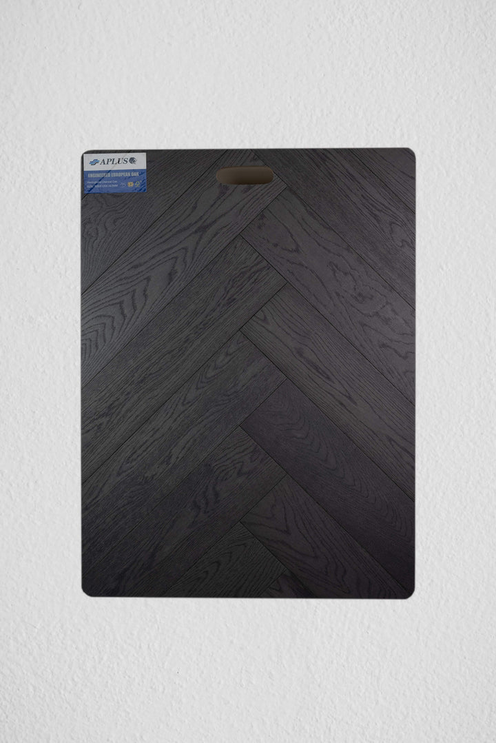 14mm 2.016sqm Herringbone Charcoal Oak Engineered Timber Flooring