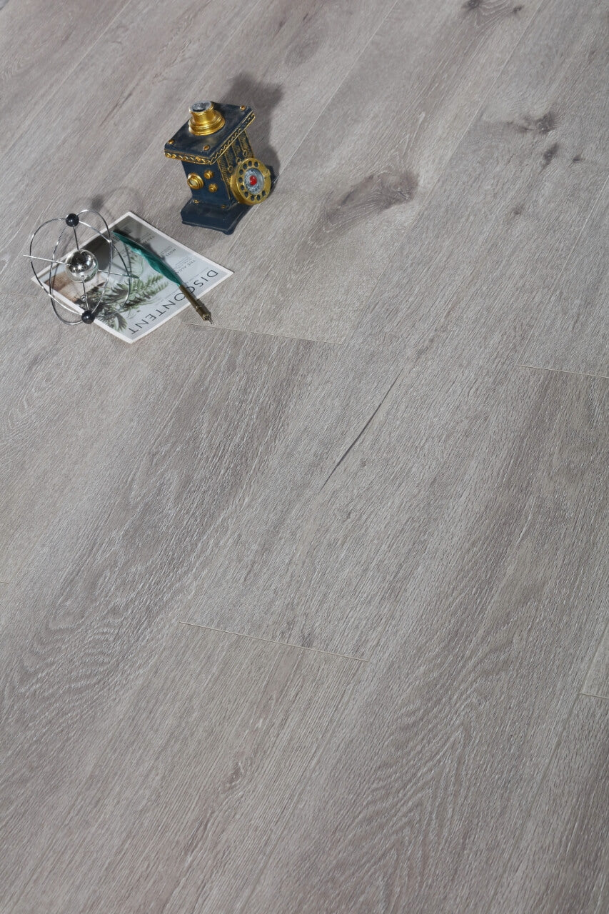 12mm 1.897sqm Natural Grey Standard Laminate Flooring 159