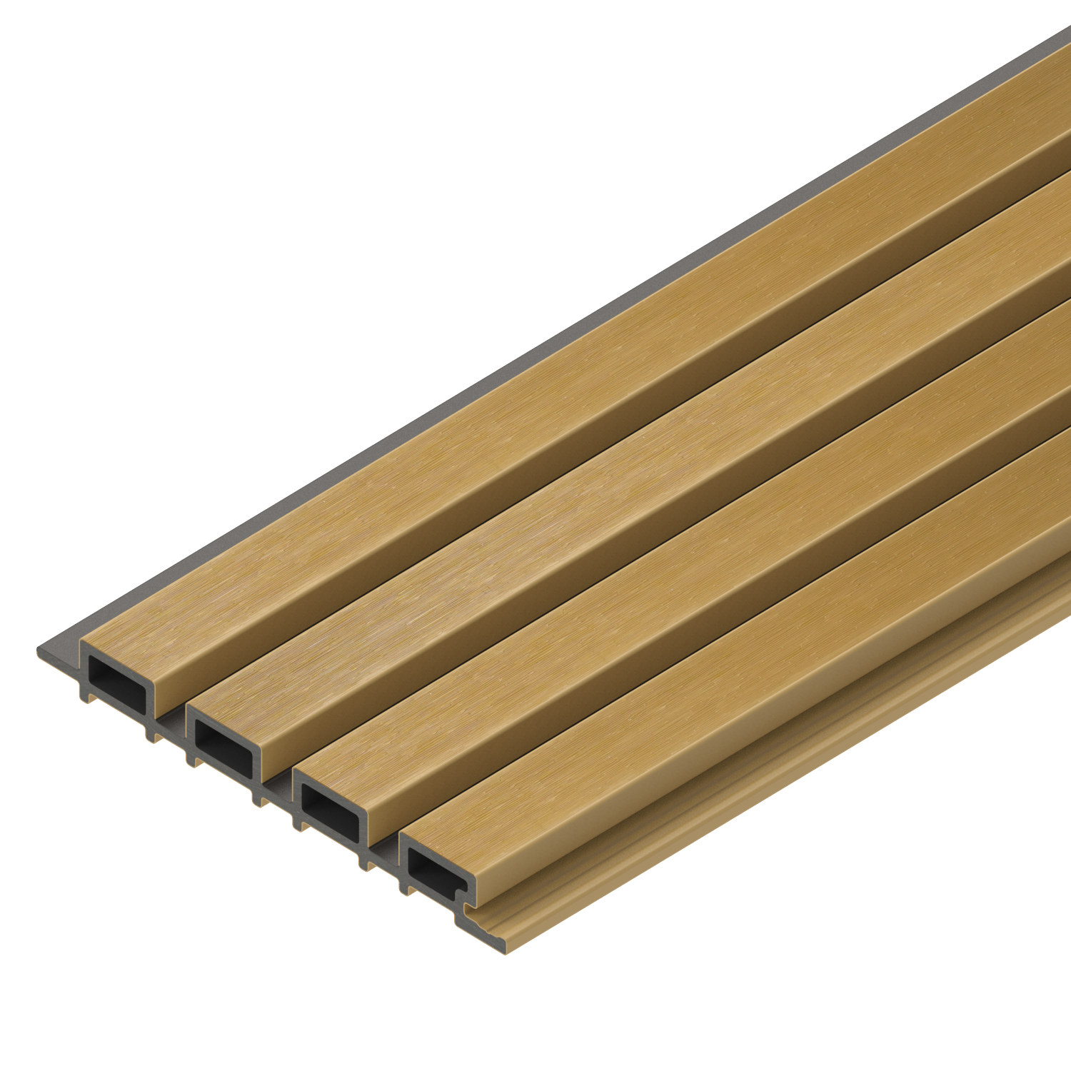Composite Wall Cladding double color - Light Teak /  Charcoal